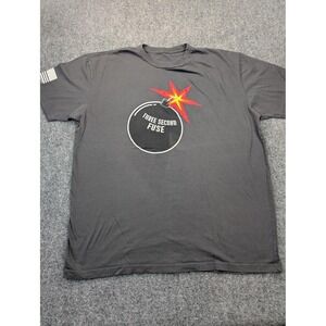 Downrange Apparel Shirt Mens Large Gray Three Second Fuse Bomb Graphic Tee‎